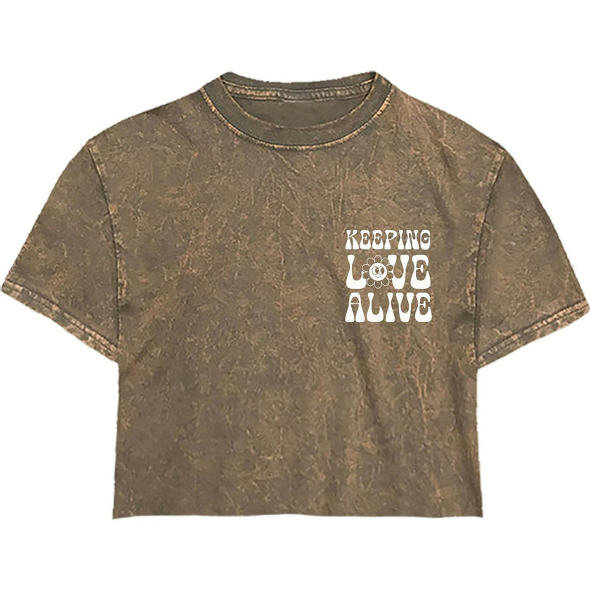 Kid's Keeping Love Alive Crop T-shirt-Girls