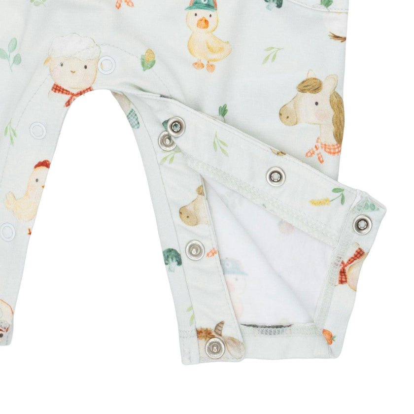Baby Farm Faces - Romper with Contrast Sleeves