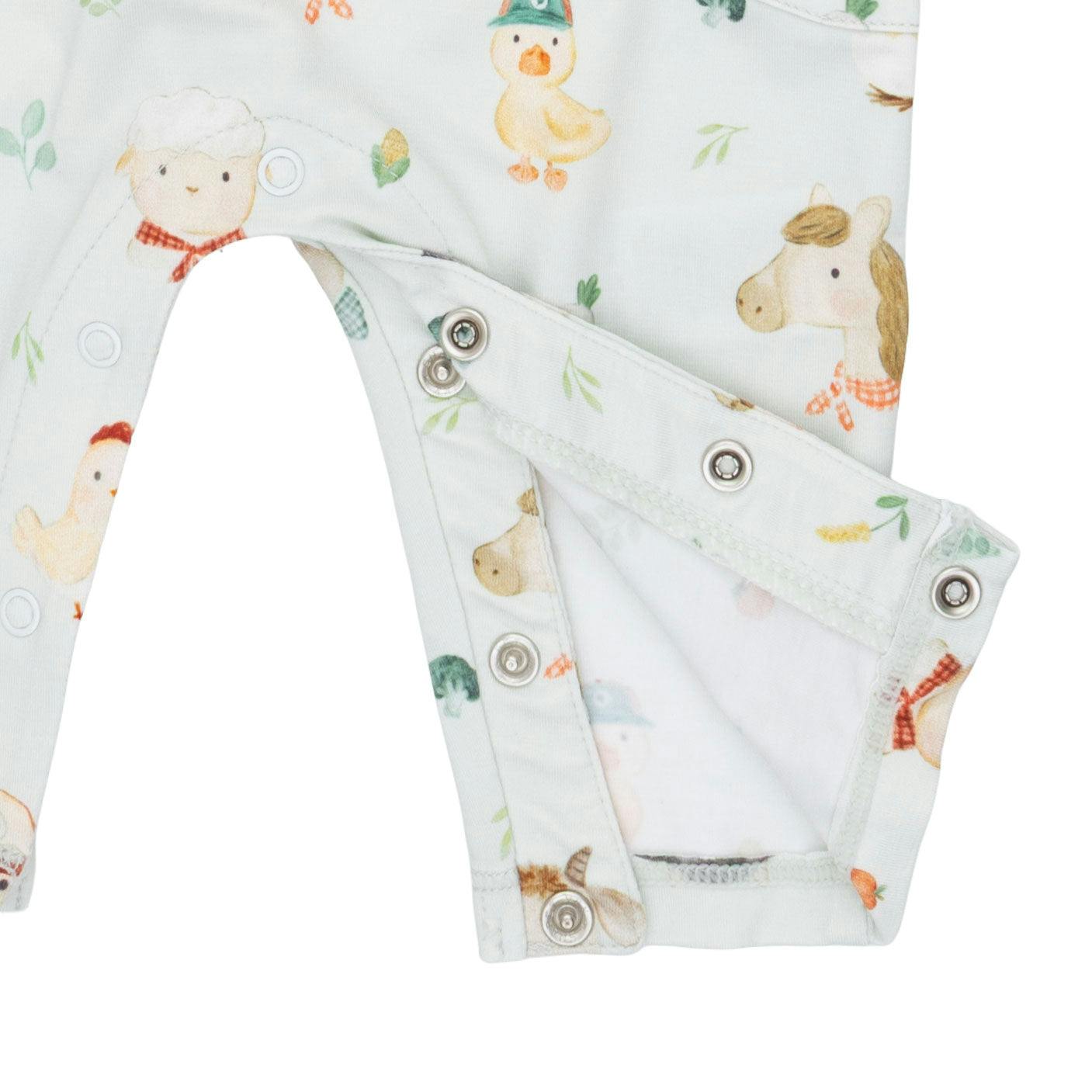 Baby Farm Faces - Romper with Contrast Sleeves
