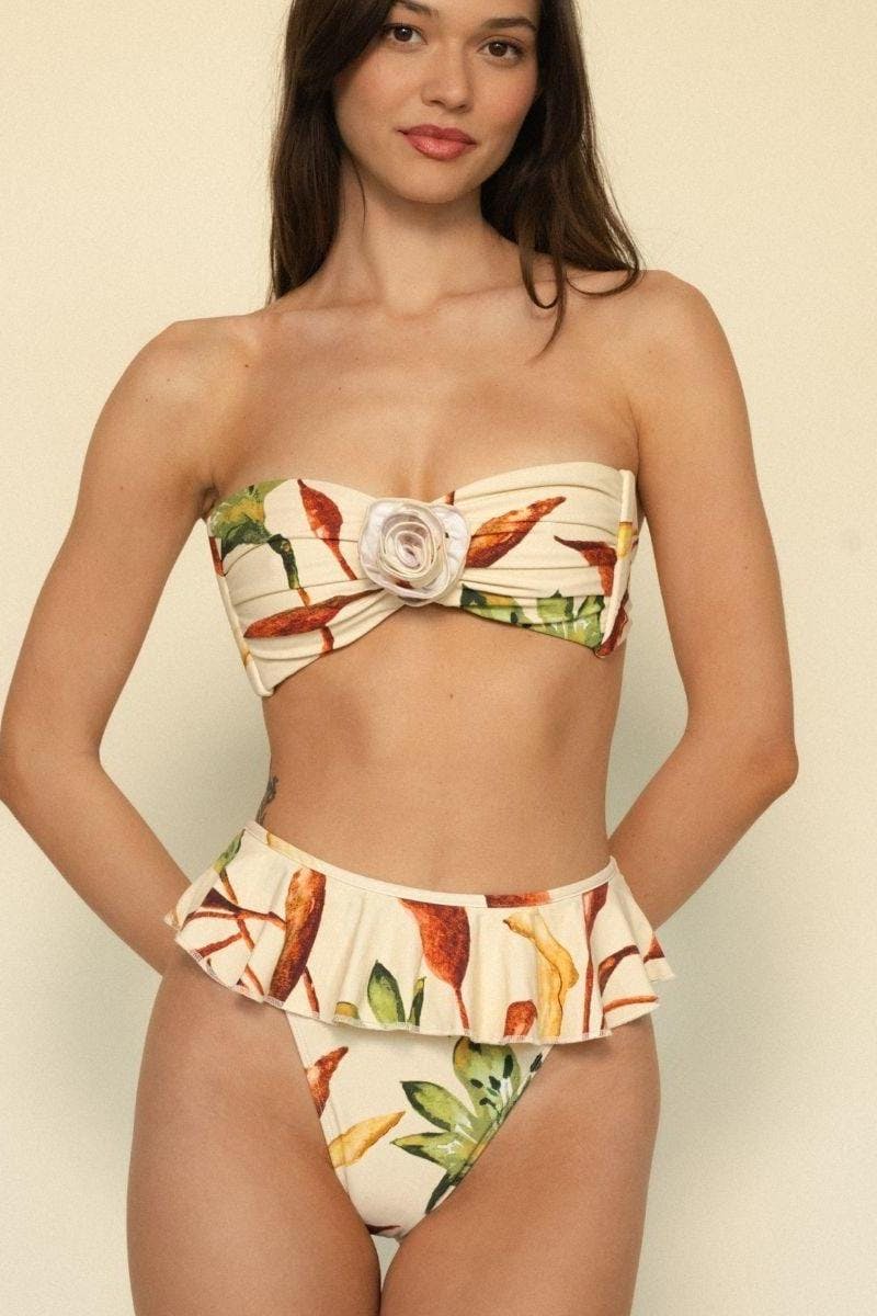 Rosa Bandeau Bikini Top
