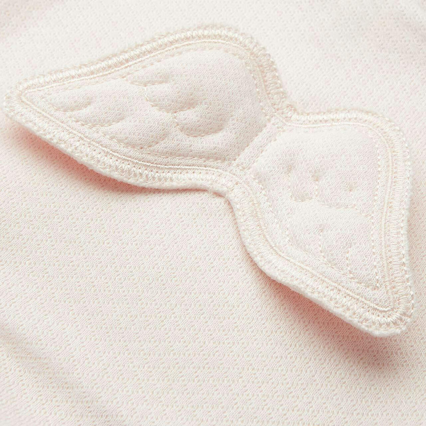 Angel Wing™ Pointelle Sleepsuit - White