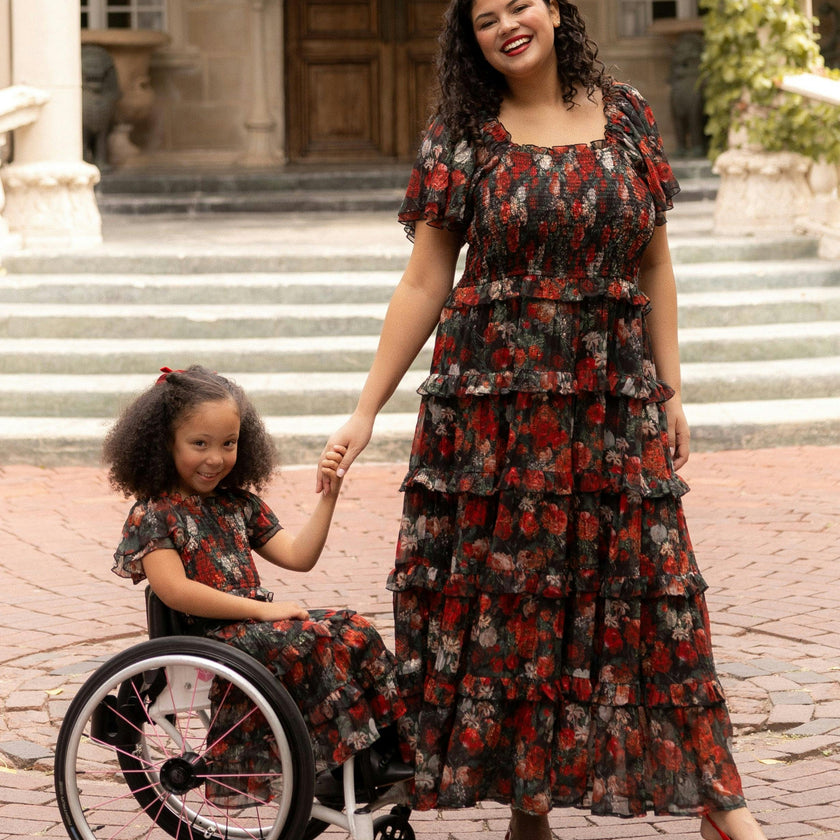 Mini Winnie Dress in Midnight Roses