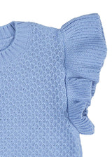 Short Sleeve Sweater With Ruffle