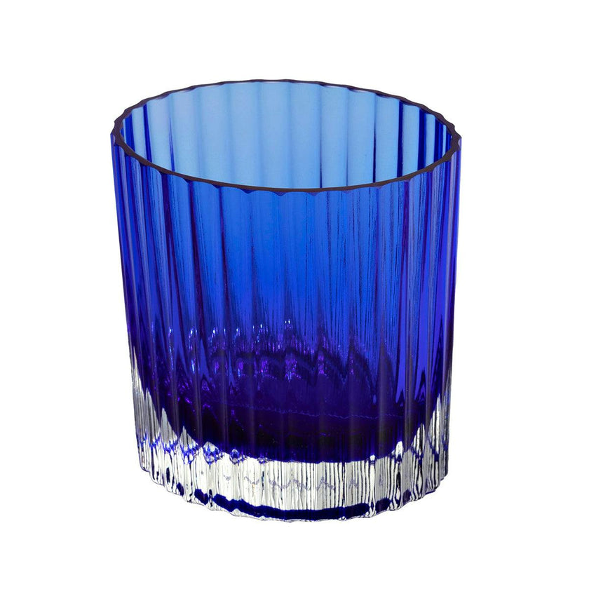 Wine Glasses NASTRI Set of 6  Blue 10 oz, H 3.3"