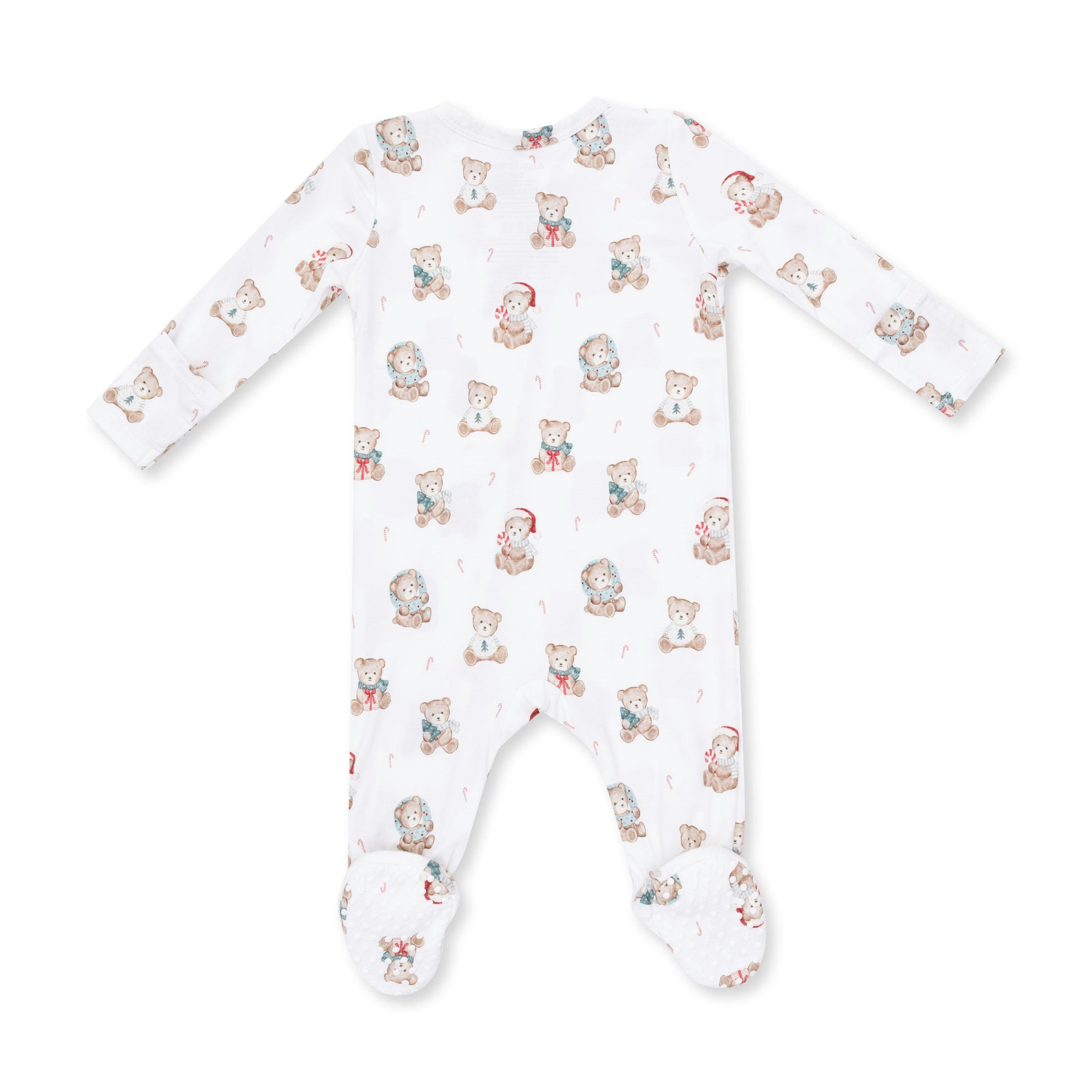 Christmas Teddy Bears Uni - 2 Way Zipper Footie