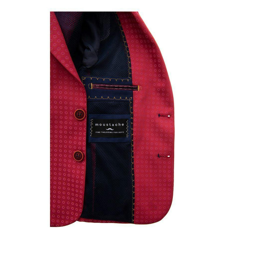 Red Rings Peak Lapel Blazer