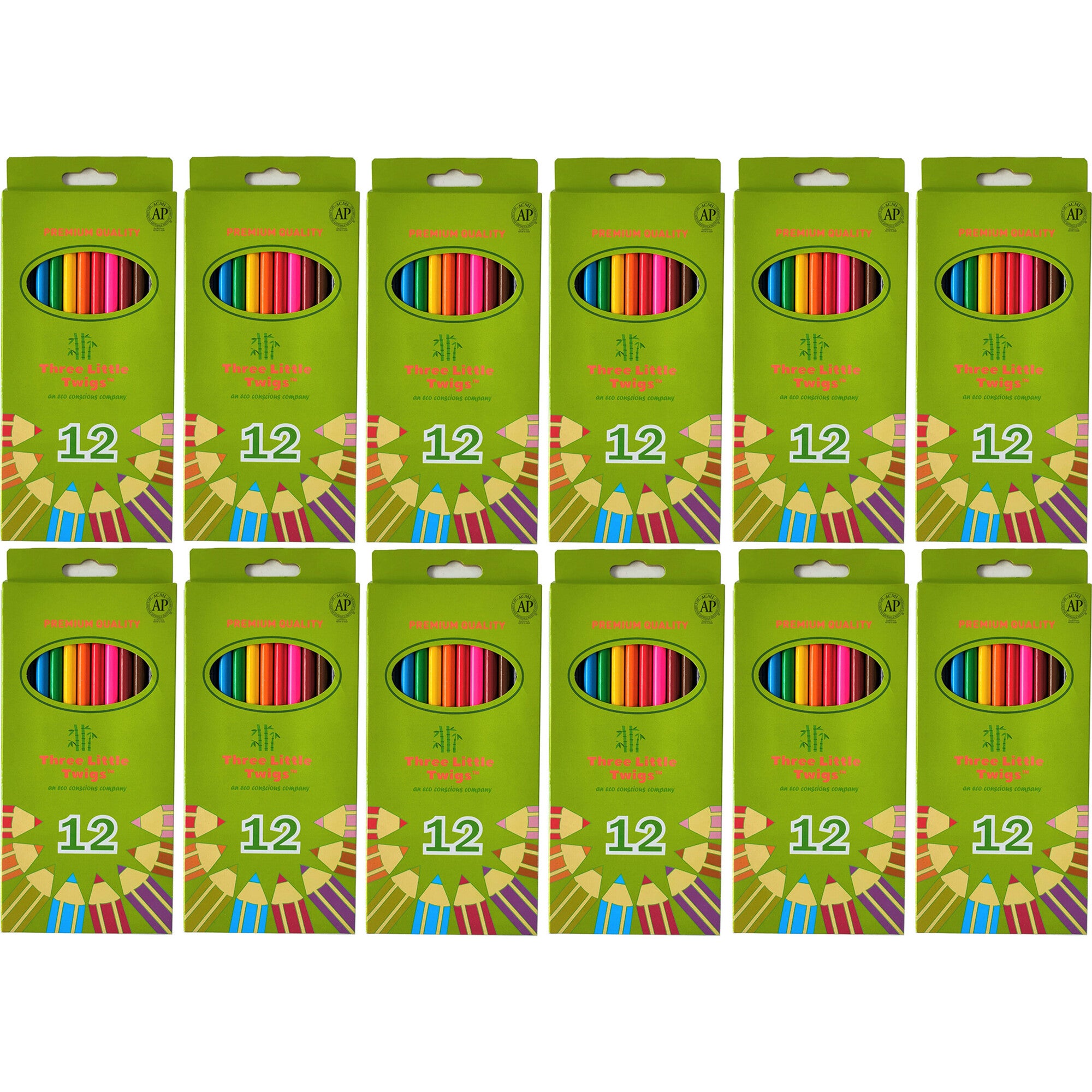 Three Little Twigs: Colored Pencil Set (144 Pieces)