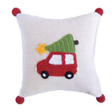 Car with Christmas Tree Pillow