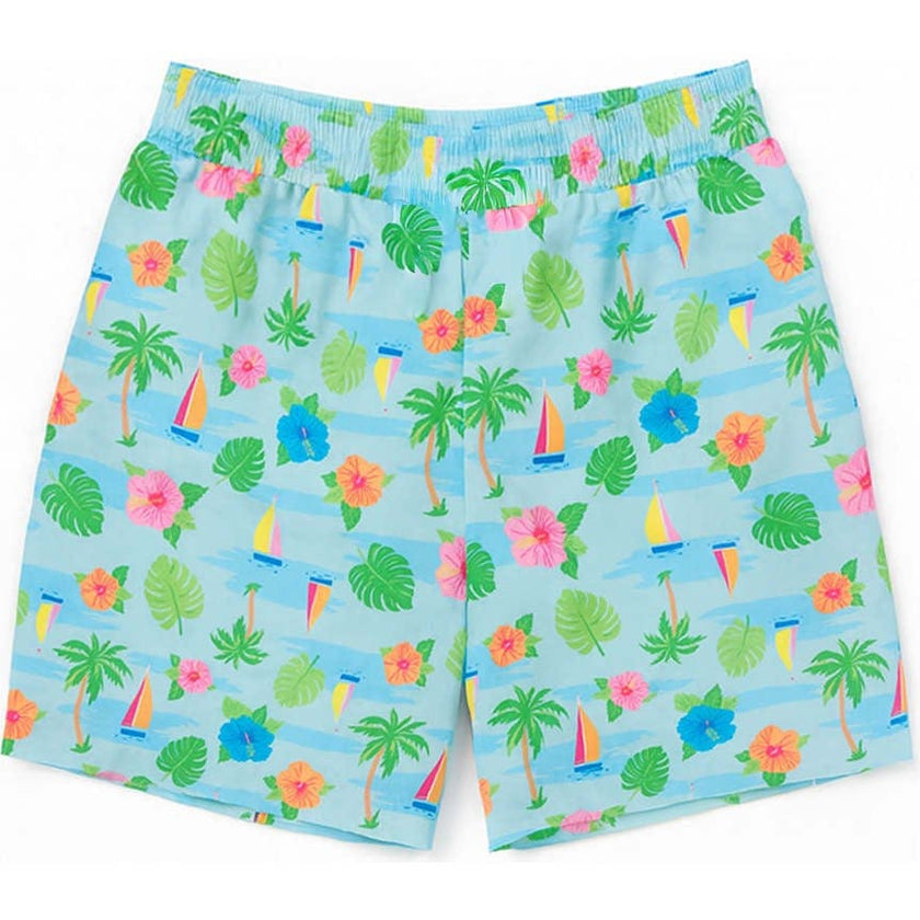 Tropical Print Swim Trunk