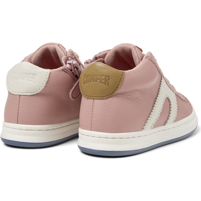 Kids Twins Leather Sneakers, Pink
