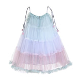 Blue Virelle Gradient Tulle Dress