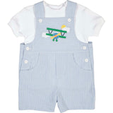 Seersucker Shortall With Airplane