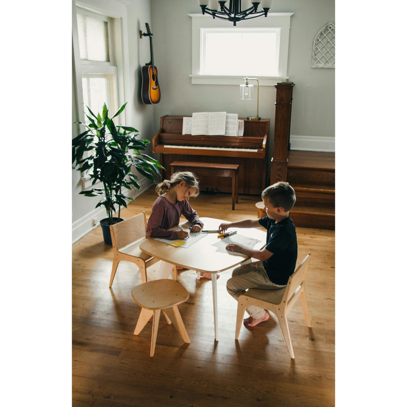 Wooden Pietro Mondini Rounded Square Stool