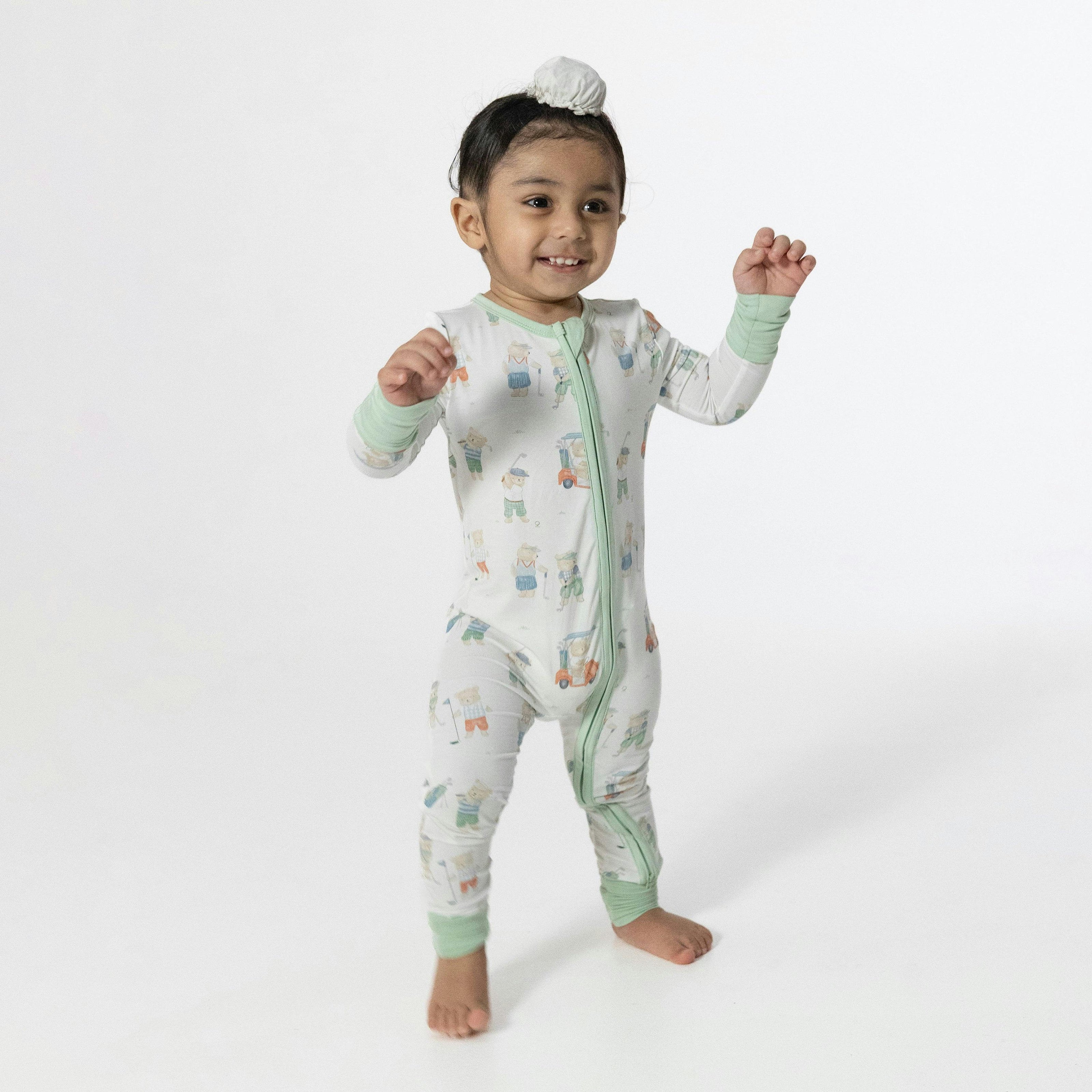 Golfing Teddy Bears - Convertible Romper