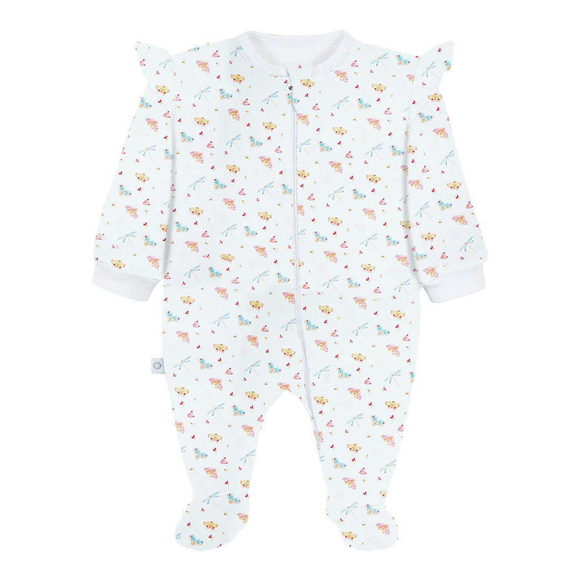 Butterflies Pima Cotton Baby One-Piece Pajamas