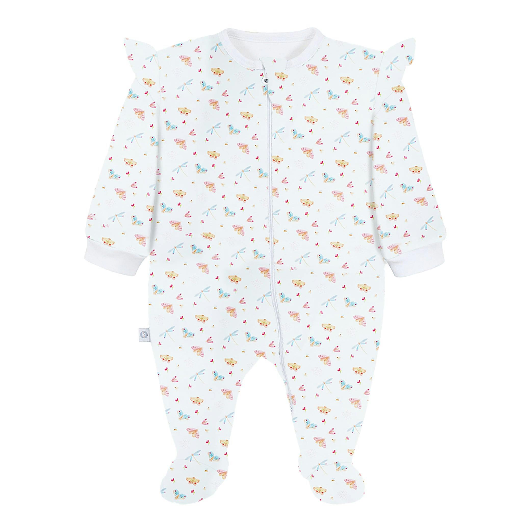 Butterflies Pima Cotton Baby One-Piece Pajamas