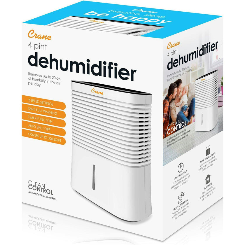 4 Pint Compact Dehumidifier for Small to Medium Rooms