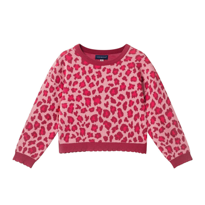 Two-Piece Sweater Set | Pink Leopard