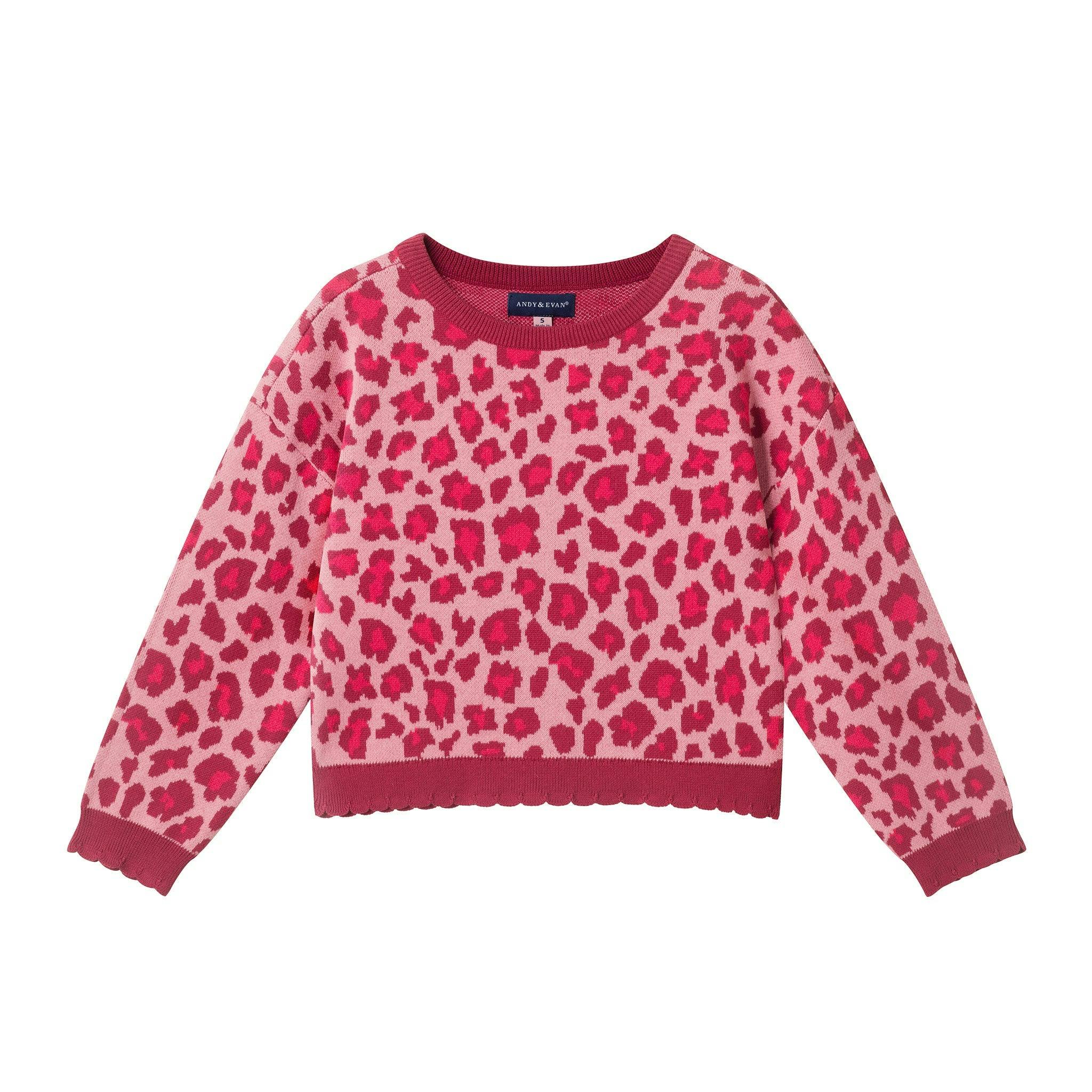 Two-Piece Sweater Set | Pink Leopard