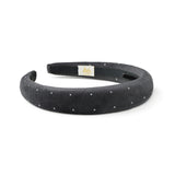 Halo Luxe Vivienne Studded Velvet Headband - Gray