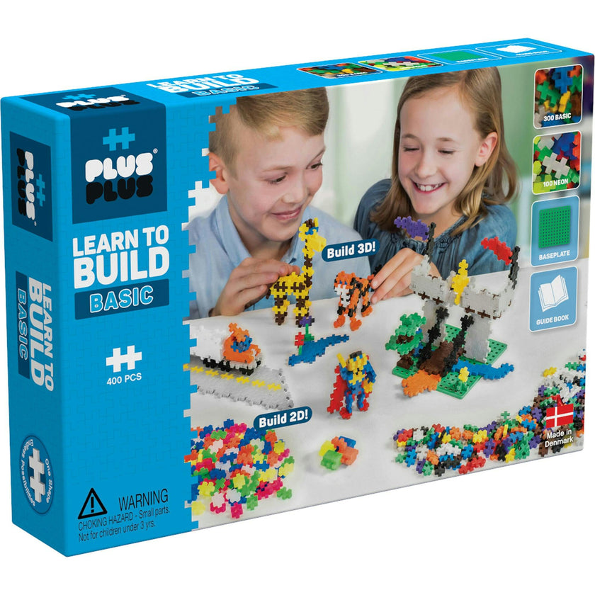 Plus-Plus: Learn to Build - Basic Color Mix - 400 Piece Set