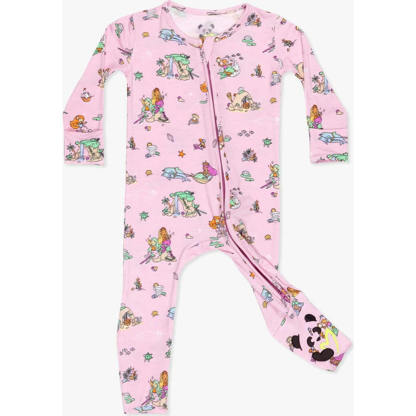 Mermaid Lagoon Bamboo Convertible Footie