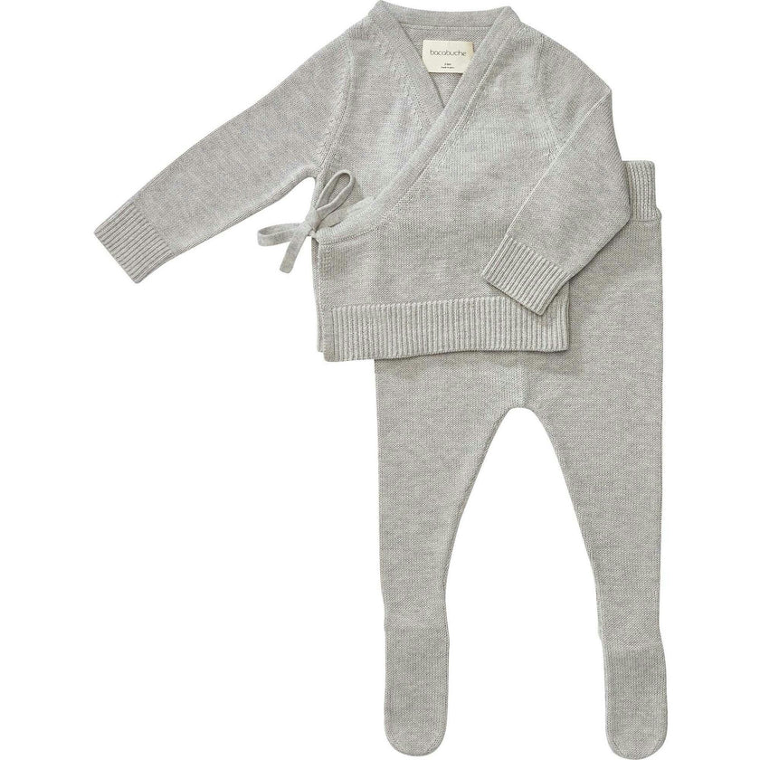 Knit Kimono Top & Footie Set