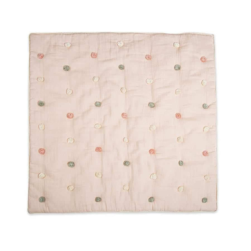 Parker Cotton Muslin Pom Pom Baby Quilt