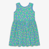 Kids tiered tank dress in sea turtles