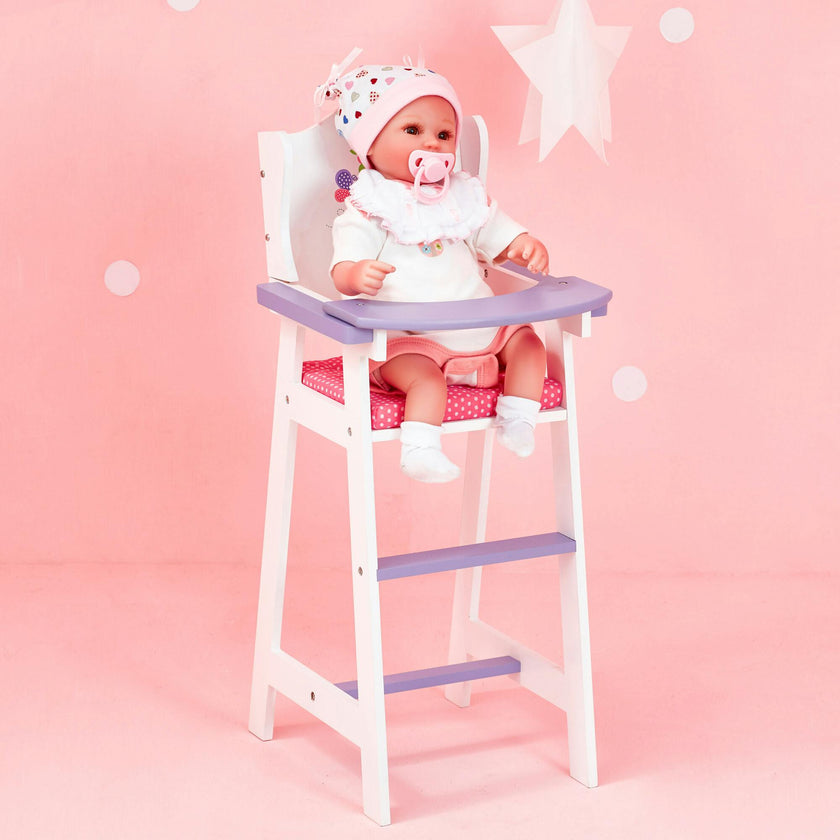 Olivia's Little World Wooden Baby Doll High Chair