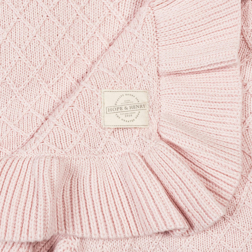 Organic Ruffle Edge Baby Blanket