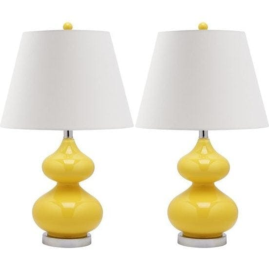 Set of 2 Eva Double Gourd Glass Lamps
