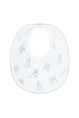 Blue Puppy Love Print Bib