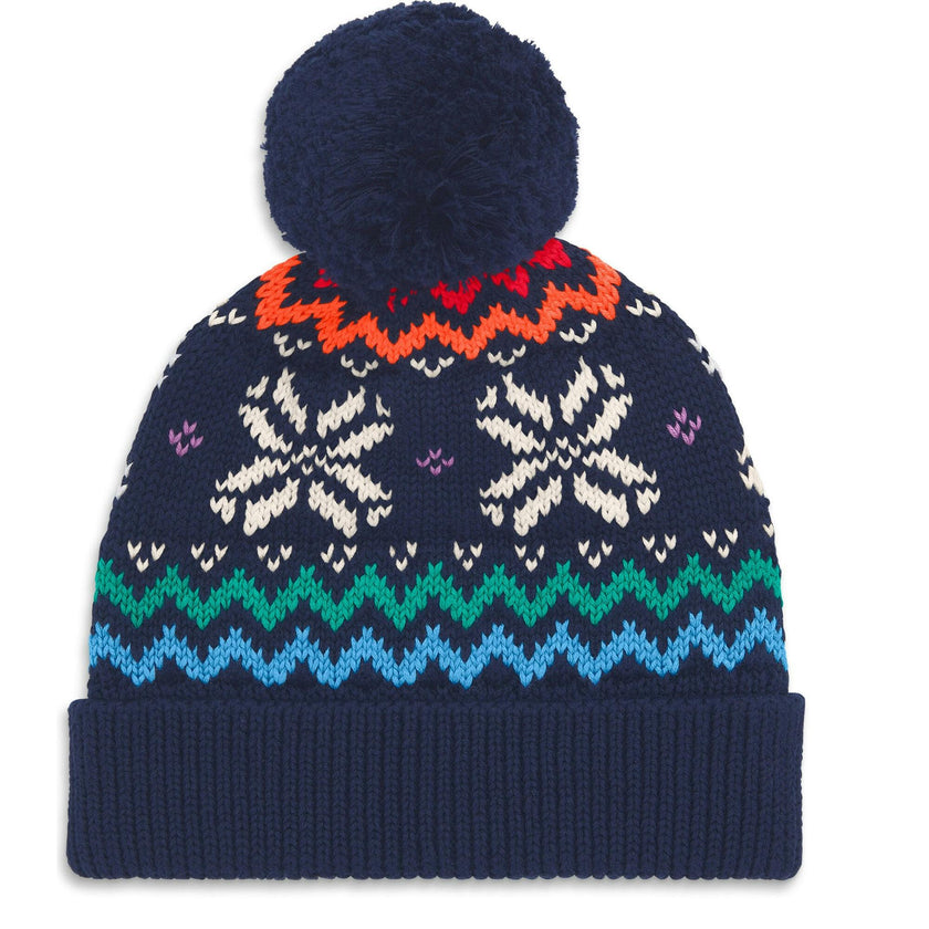 Baby rainbow snowflake fair isle beanie
