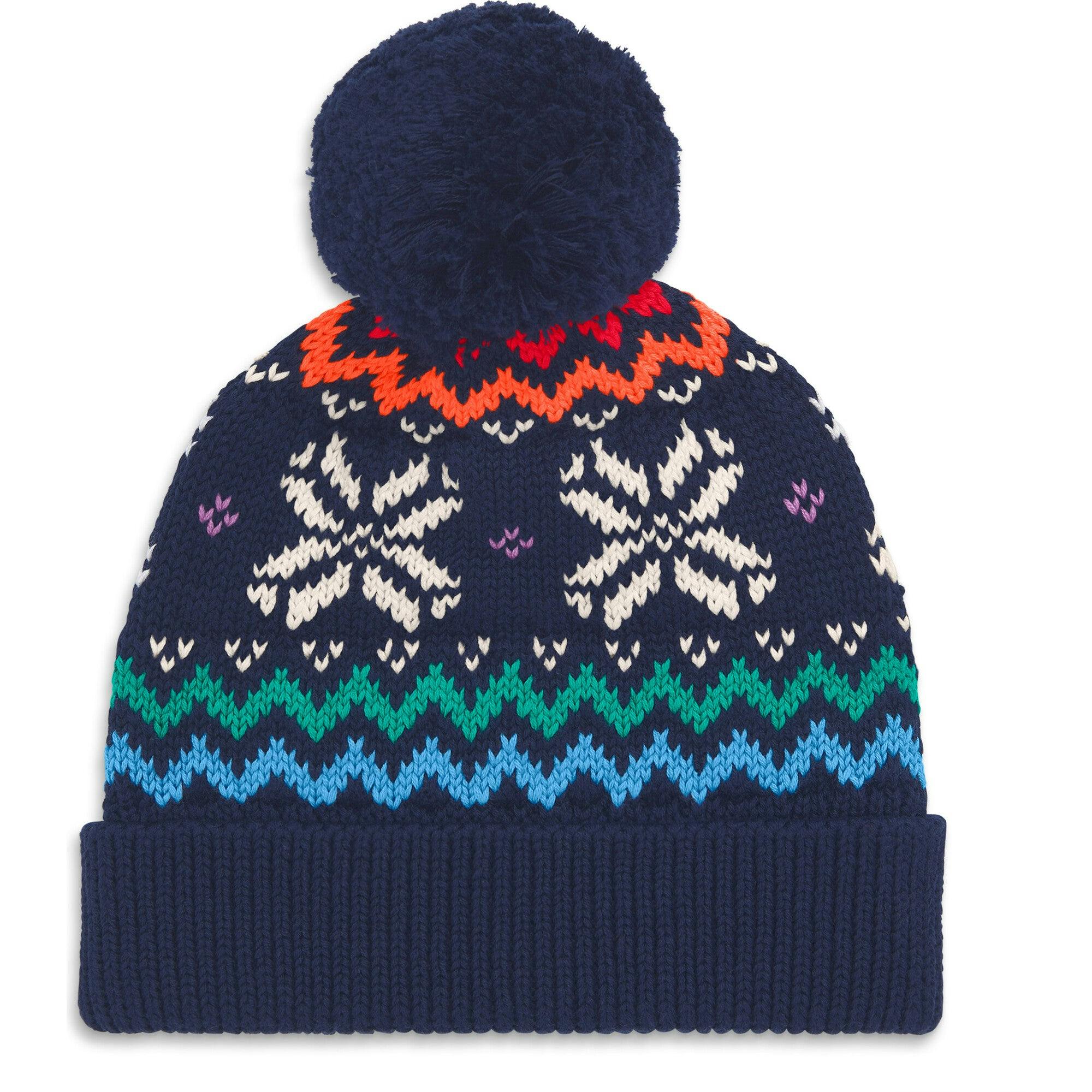 Baby rainbow snowflake fair isle beanie