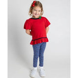 Bubble Sleeve Top With Cherries
