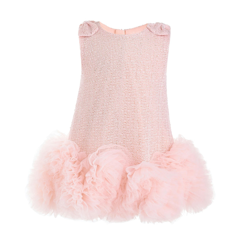 Light Pink Kanya Ruffled Tulle Dress