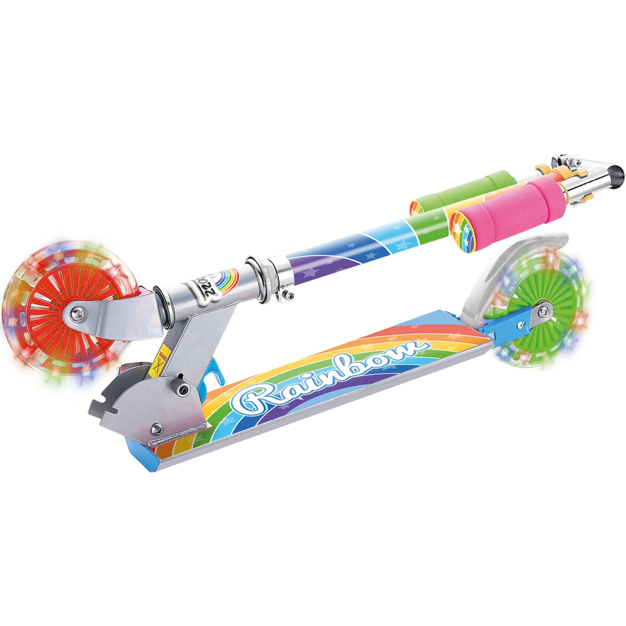 Ozbozz Rainbow Foldalbe Scooter - Light UP Wheels