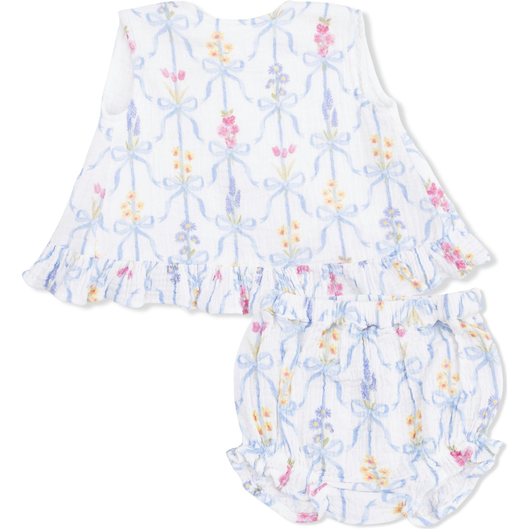 Ribbon Bouquets - Ruffle Back Top and Bloomer