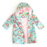 Blue Floral Raincoat