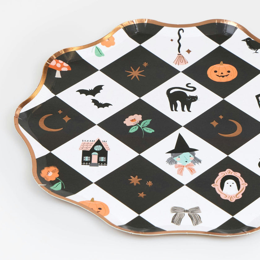 Patchwork Halloween Side Plates