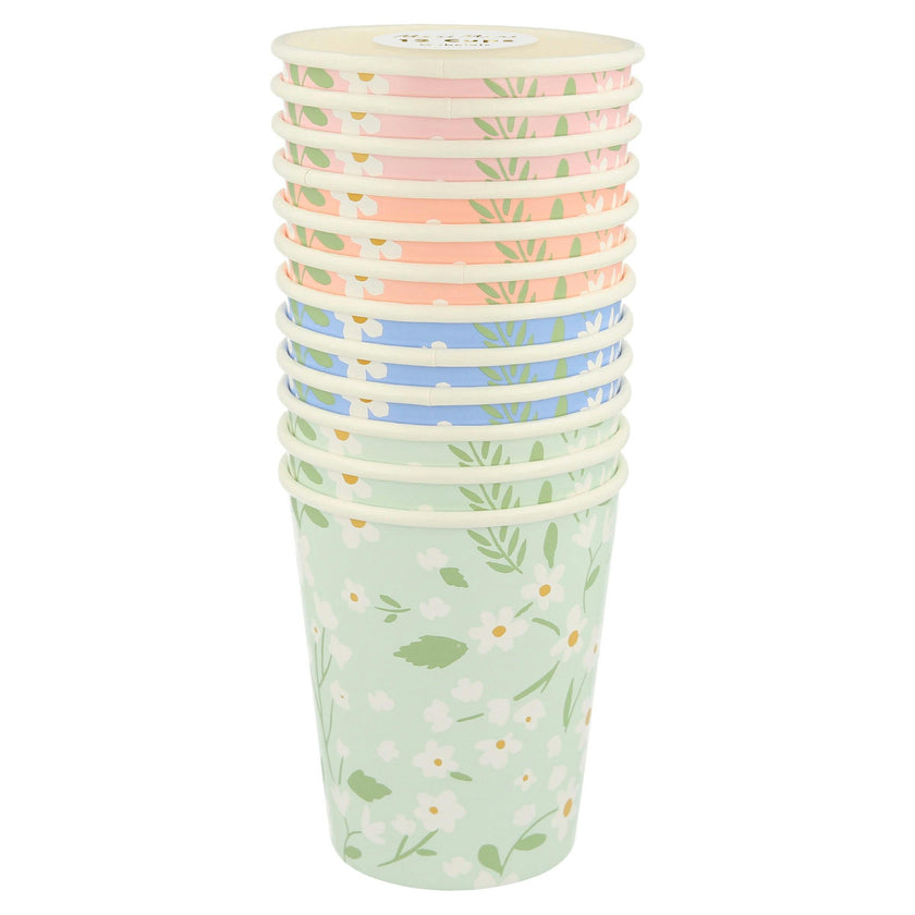 Set of 12 Ditsy Floral Cups
