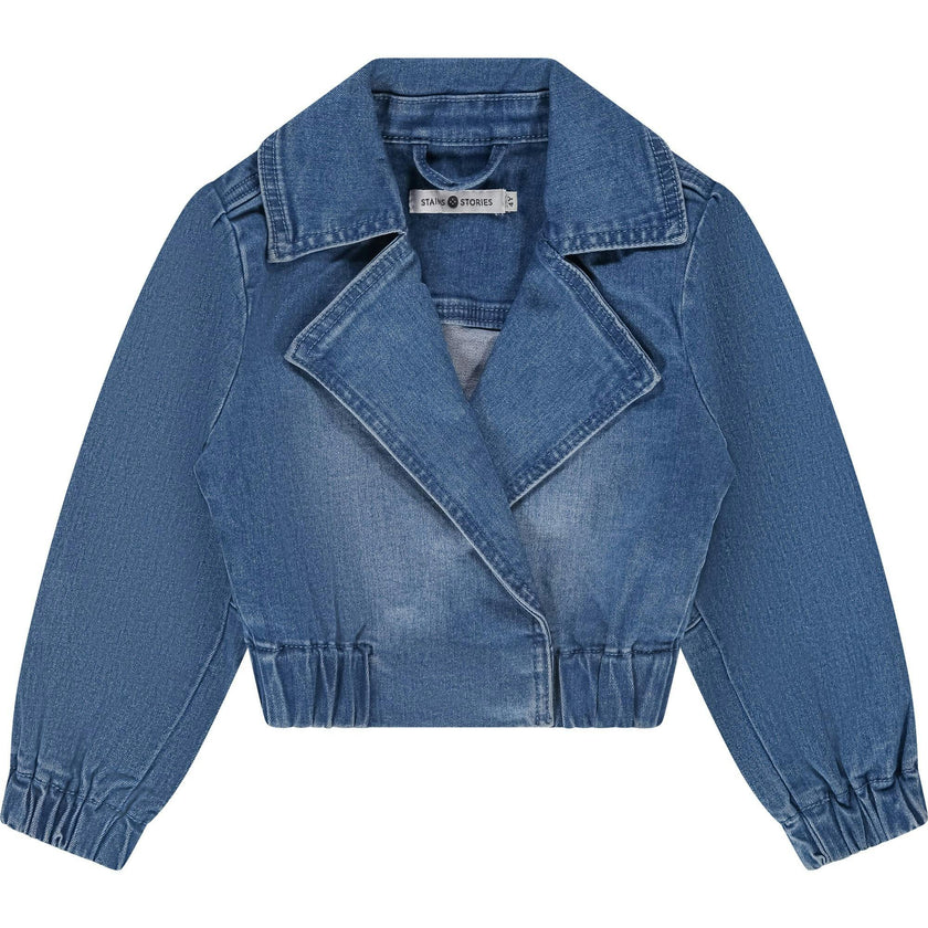 Modern Cinched Waist Denim Jacket