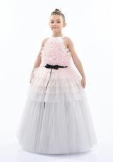 Gray Lowana Halter Gown