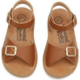 Sonny Synthetic Vegan Leather Sandal, Brown