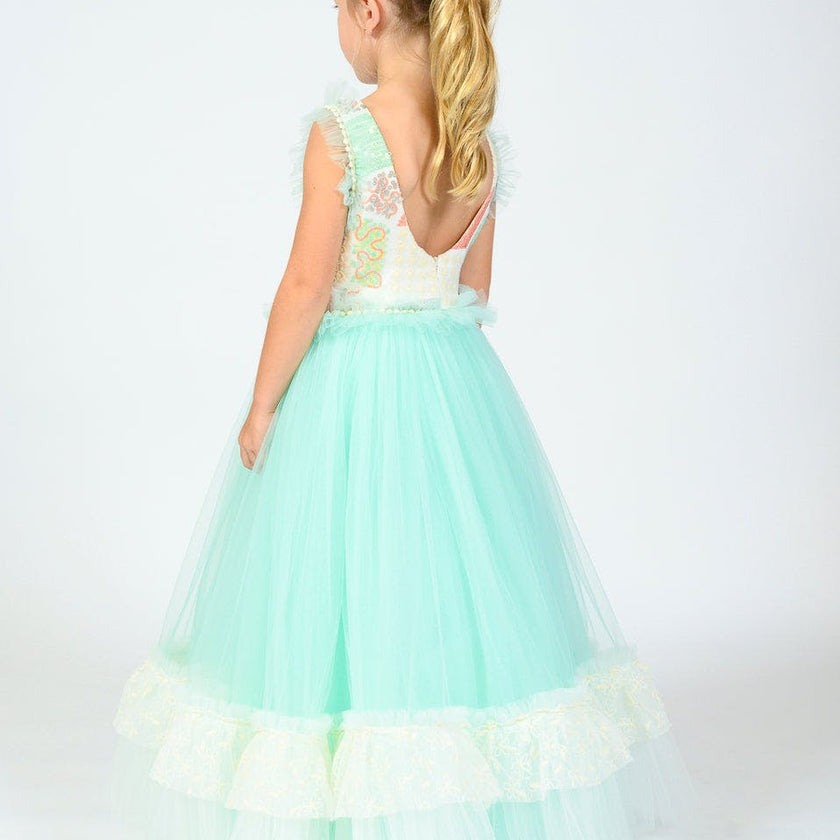 Mint Lynn Embroidered Dress