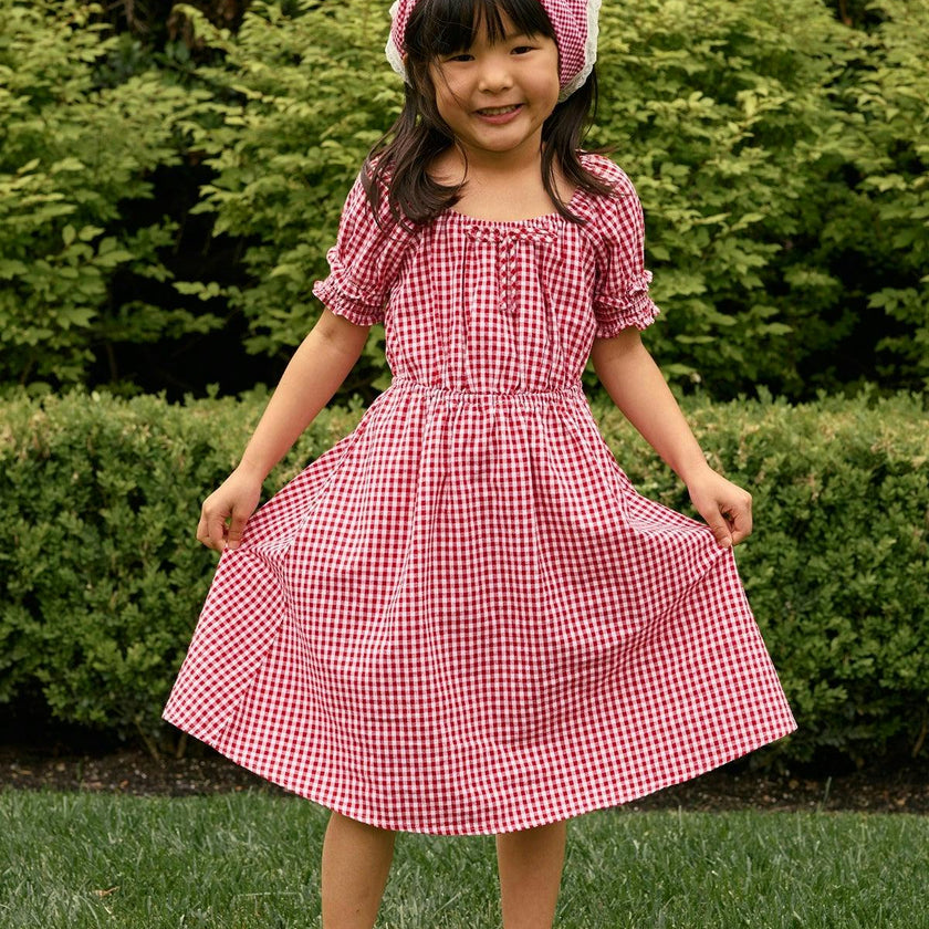 Mini Jessie Dress in Red Gingham