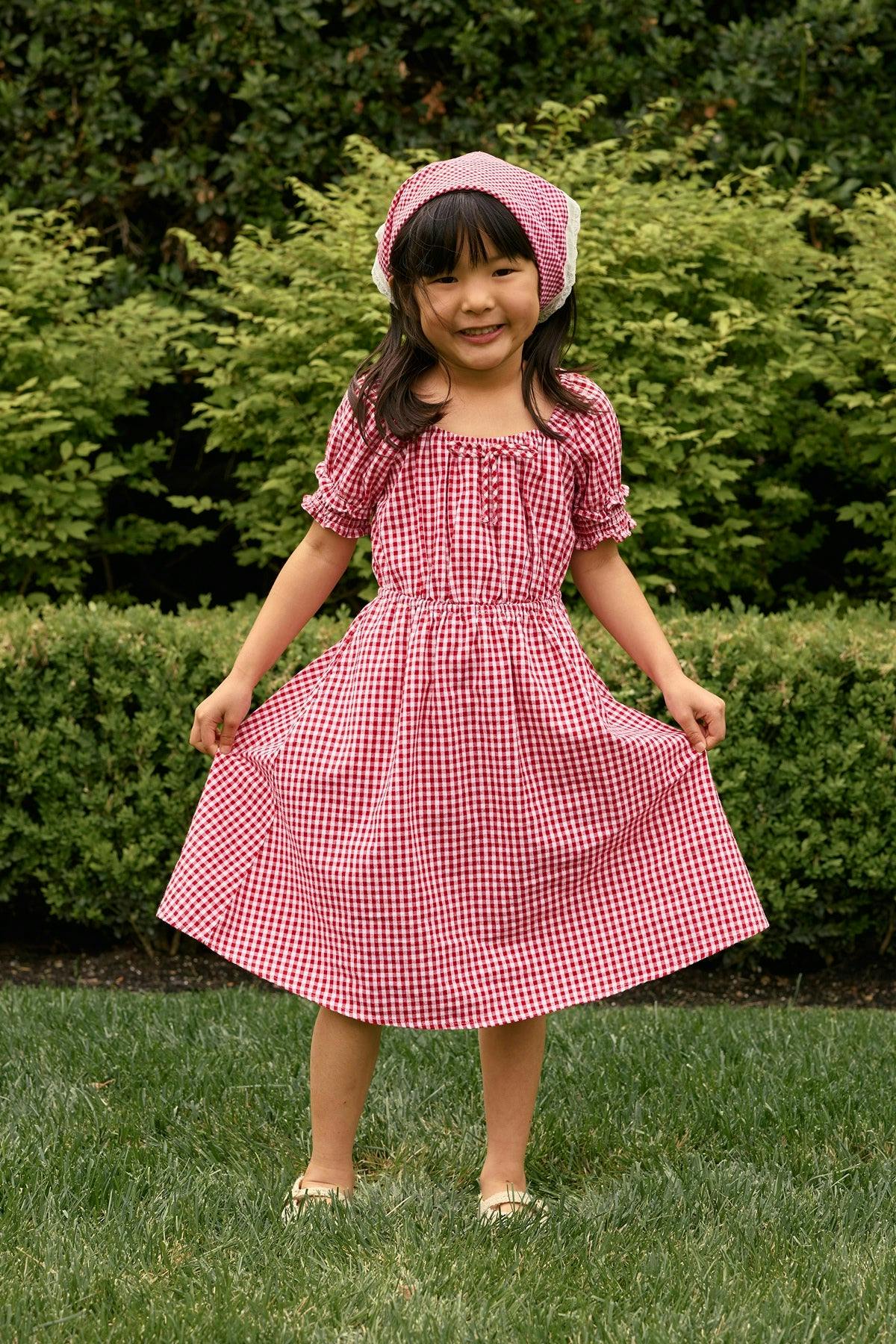 Mini Jessie Dress in Red Gingham