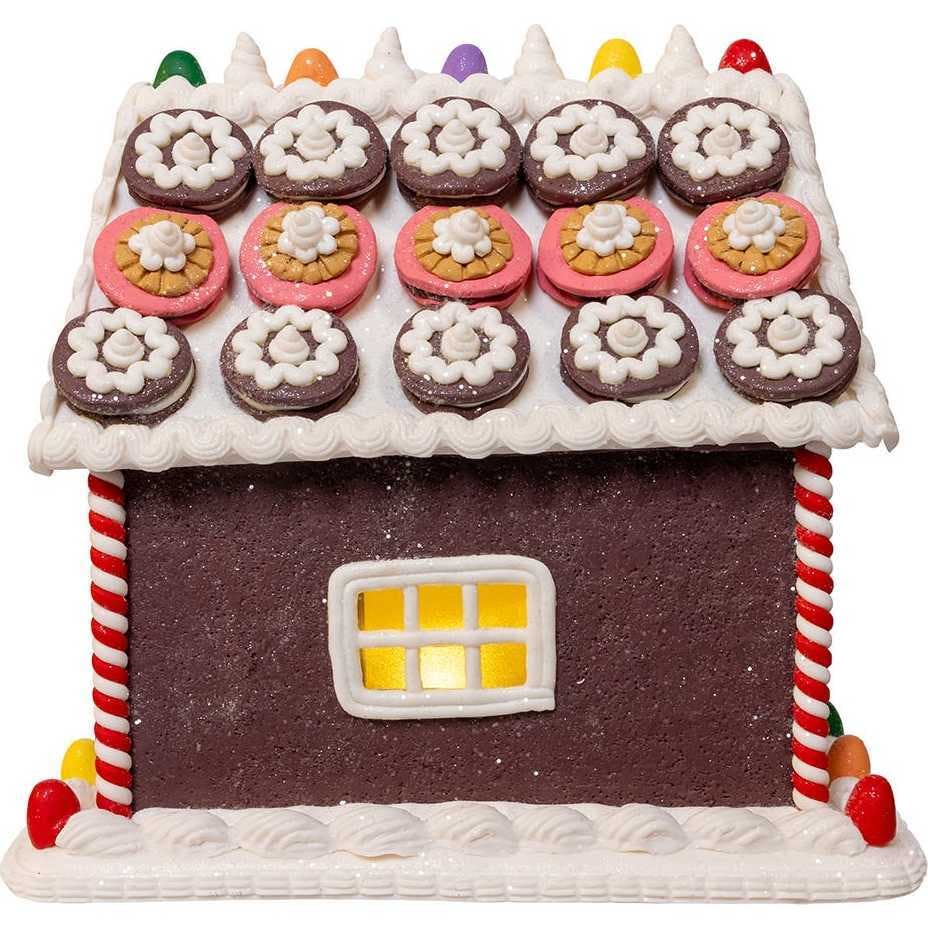 9.5-Inch Battery Operated LED Gingerbread Cookie House