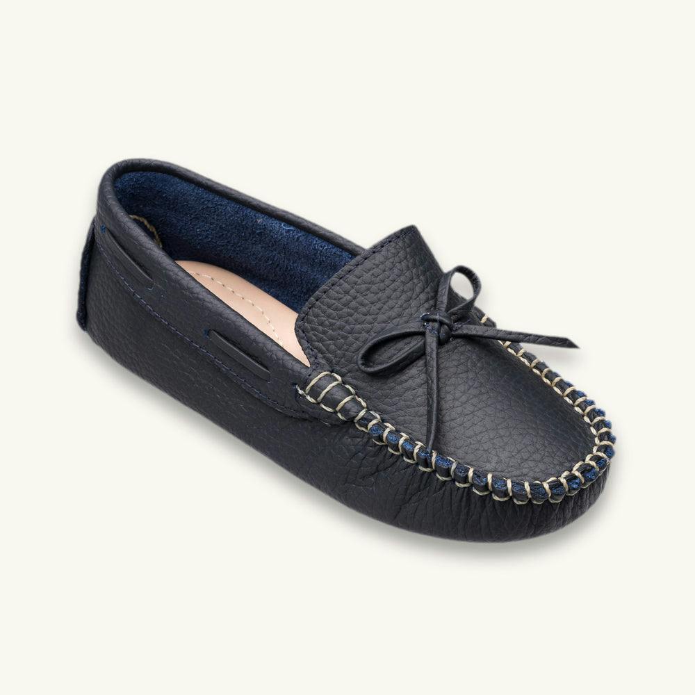 Driver Loafer | Navy Blue Leather